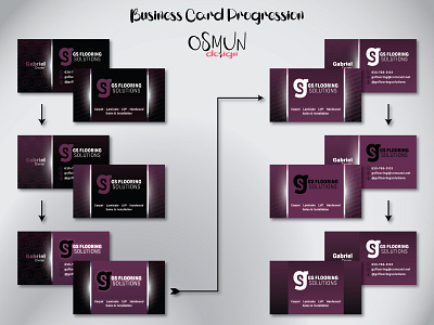 Business Card Progression branding businesscards design graphic design illustration logo vector