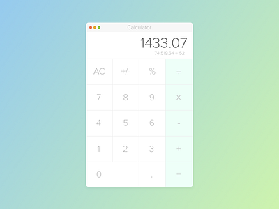 004 - Calculator calc calculator daily ui dailyui mac app ui