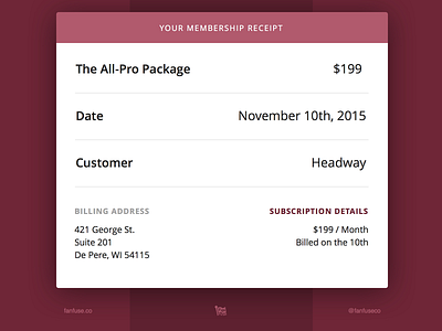 017 - Email Receipt daily ui dailyui email receipt subscription