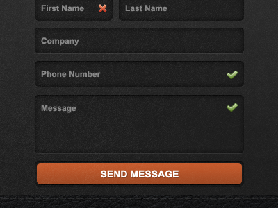 Footer Contact Form w/Validation