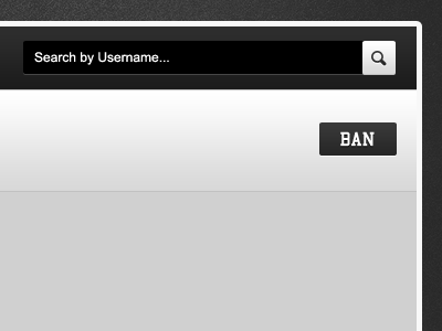 Search by Username admin app dark dashboard grey ui web