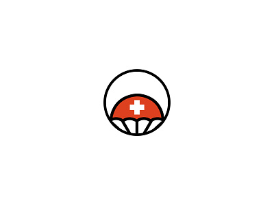 Flare aid brand mark branding flare identity logo logo mark parachute rescue startup symbol