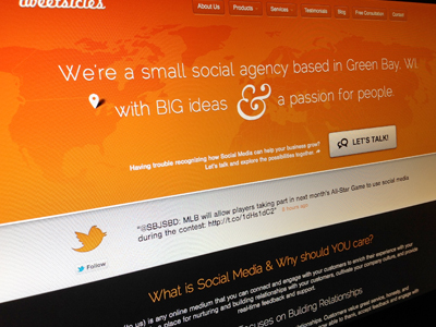 Tweetsicles.com v2.0 Has Launched black orange social media tweetsicles web white