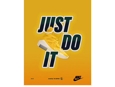 Nike Poster - Just Do It adidas advertise advertisement basketball shoes branding fear god footlocker golden state warriors graphic design graphic designer micheal jordan nike photoshop promotional poster shoes