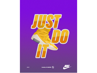 Nike Poster - Just Do It adidas advertise advertisement basketball basketball shoes branding design graphic design just do it kobe kobe bryant l.a lakers los angeles lakers los angelos lakers micheal jordan nike photoshop purple steph curry underarmor