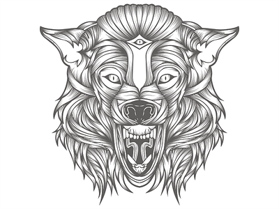 .Winter Is Coming. digital illustration illustration vector wolf