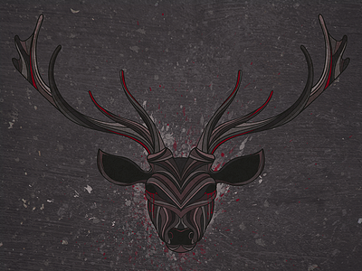 .The Age Of Shadows. deer digital illustration illustration stag vector