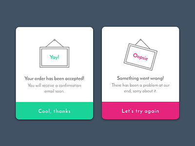 Daily UI Challenge #011 | Flash Message (Error/Success) 011 challenge dailyui error flash message oopsie success yay