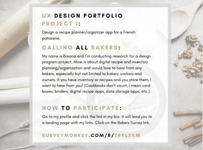 UX Design Portfolio Project 1: User Research IG Post-1 graphic design