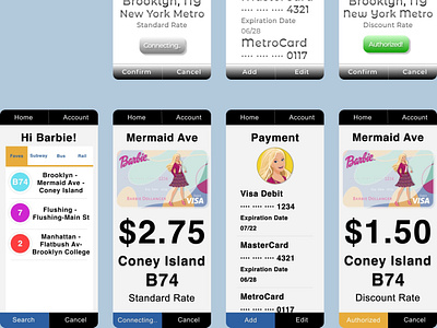 NYC Metro App Redesign app design graphic design ui