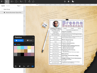 Graphic Design Resume design figma graphic design graphic resume procreate resume unsplash
