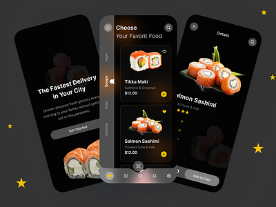 Sushi Mobile App UX-UI Design app design minimal mobile mobile app mobile apps mobile ui mobileappdesign ui design ux ui ux ui design