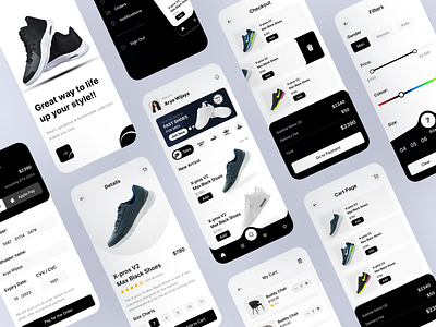 Shoe Store Mobile App adidas app app design application clean design ecomerce interface ios jordan minimal mobile nike nike shoe shoe shoes shoes app shoes store ui ux