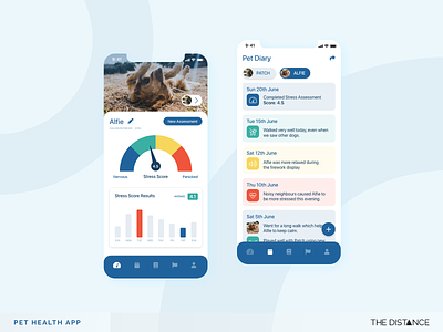 Pet Health App adobe xd animal design health mobile pets stress thedistance ui ux