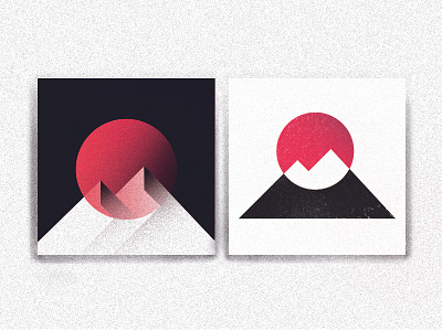 Logo 03 | Summit flat design geometric logo mountain prototype shapes stany summit sun