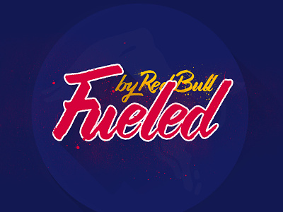 Fueled By Redbull 21 - 365 design grunge lettering long shaddow red bull texture type365 typography