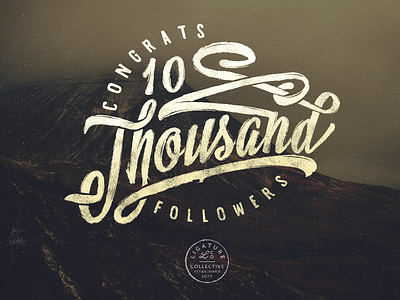 Ligature10k Recruitment Entry collective contest hand drawn lettering ligature recruit script type typography