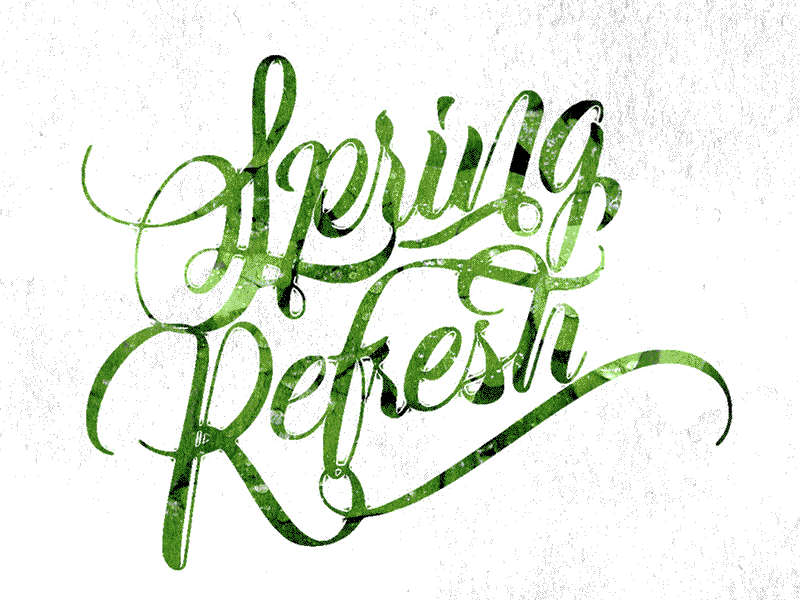 Spring Refresh 32 - 364 design gif green grunge lettering refresh texture type type365 typography