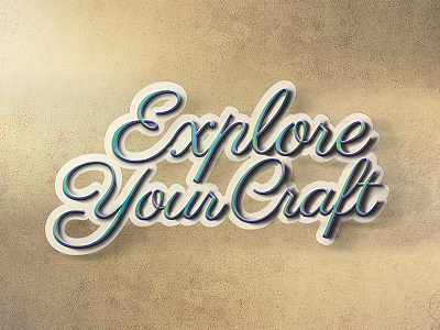 Explore Your Craft craft explore lettering progressbeforeperfection quote raw rendered shaddow type typography