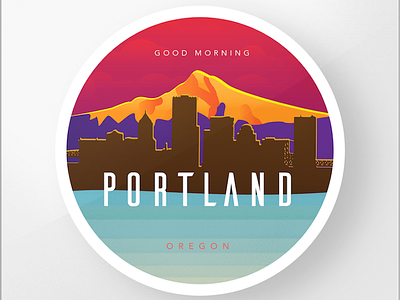 Portland Oregon Badge badge clean illustration oregon pdx portland