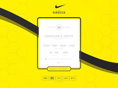 Credit Card Checkout - Daily UI - (002/100) 002 check out credit card daily ui flat design nike ui