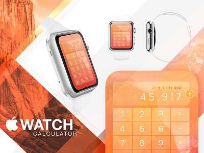 Daily UI #004 - Calculator - Apple Watch 004 apple apple watch calculator daily ui el capitain overlay ux