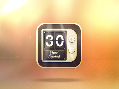 App icon - Daily UI - 005 / 100 005 app button clock color play counter daily ui icon lighting overlay reflection retro
