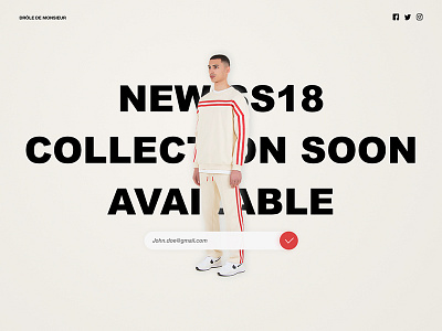 Landing page DDM clothes fashion landing page ui web