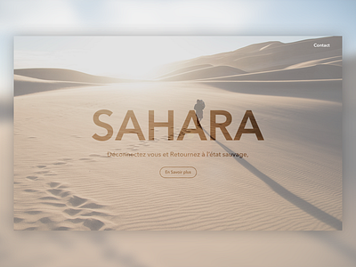 Sahara Landing design detox digital interface landing page ui ux web
