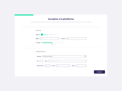 Sign up concept application design form sign signup up web