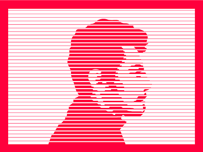 Portrait pattern portrait red self