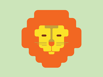Lion character emoji face icon illustration lion lion head vector