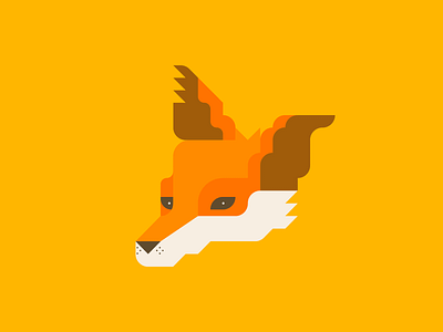 Fox study adobe animal art drawing fox grid illustration illustrator minimal orange portrait red vector