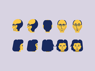 unused characters adobe character faces illustration illustrator vector