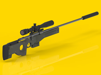 Sniper (AWM) 3d animation design