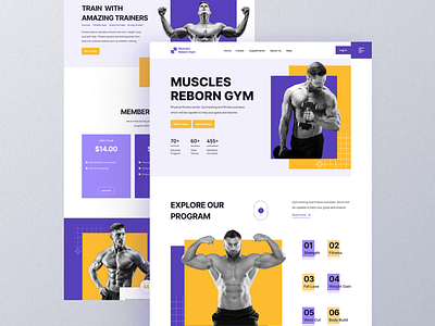 Gym and Fitness Landing Page Design