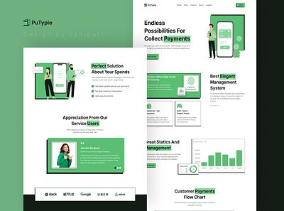 Payments Landing Page UIUX design brutalism chart design figma illustration landing page management payment trending ui uiux ux website design