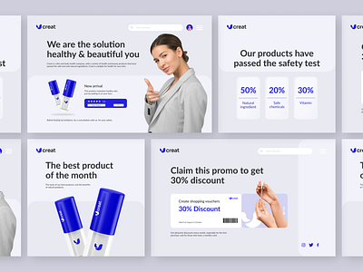 Creat - Skincare Logo Branding brand indentity branding colorful design health healthy healthy company icon identity landing page logo logo gram logomark logotype minimalist skincare brand skincare logo ui user interface ux