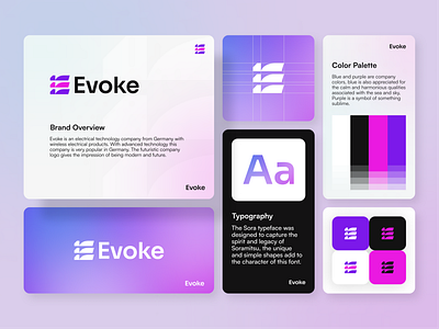 Evoke - Electrical Technology Company Logo Branding branding branding indentity colorful design electrical electrical company icon identity logo logo branding logo e logo mark logo monogram logogram minimalist professional technology technology company ui ux