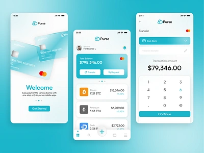 Purse - Payment Mobile Apps amazing apps branding finance finance apps graphic designers identity inspirational design mobile apps payment payment apps popular top ui ui apps ux walet webde website website building