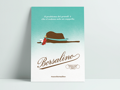 Save Borsalino art artist borsalino hat illustration illustrator little prince love photoshop procreate vintage