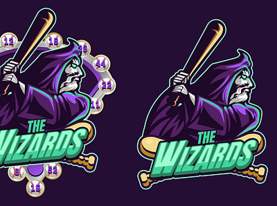 The Wizard Alternate base baseball baseball bat icon logo sport wizard