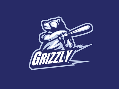 Grizzly ball base baseball baseball bat bat bear grizzly logo sport