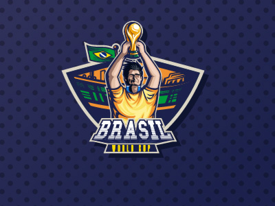 Soccer Crest Brasil brasil crest cup icon logo world