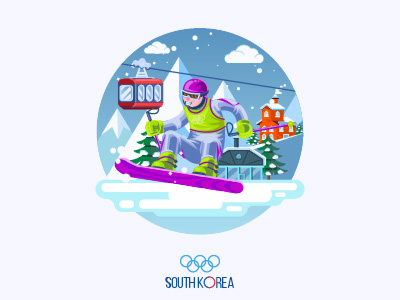 Olympic flat olympic sport winter