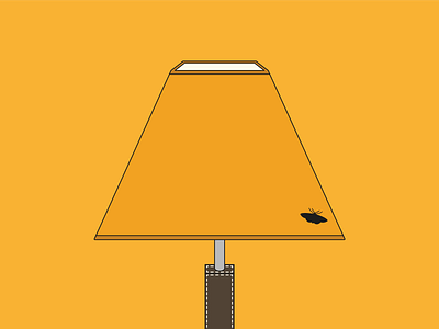 Lamp butterfly design goodnight illustration lamp light moth night orange