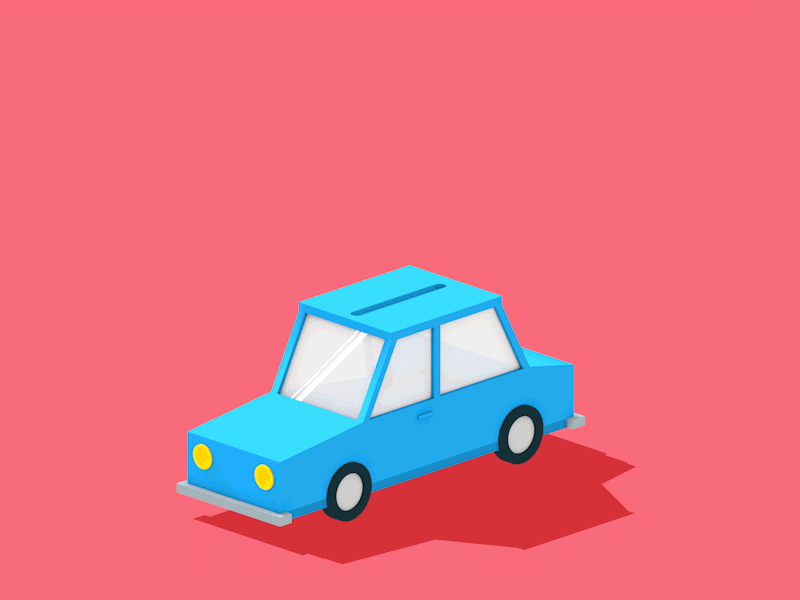 car bank animatedgif animation calcium75 car gif illustration lyft motion graphics