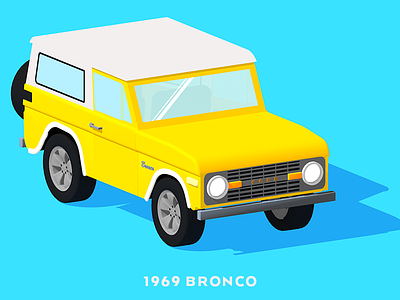 1969 Bronco - now in 3D 3d bounce bronco c4d illustration rebound vintage