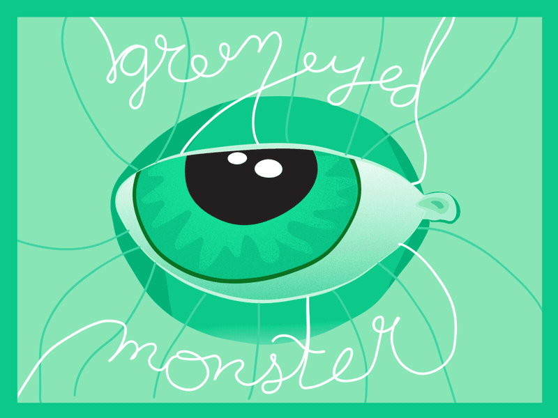 The Green Eyed Monster animator artjournal creativeprocess creatives creativesnack dailydrawing graphicdesign illustration illustrator mint weird womenofillustration