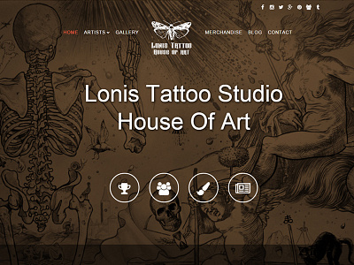 Lonis Tattoo Studio - House Of Art responsive design tattoo studio tattoos web design website